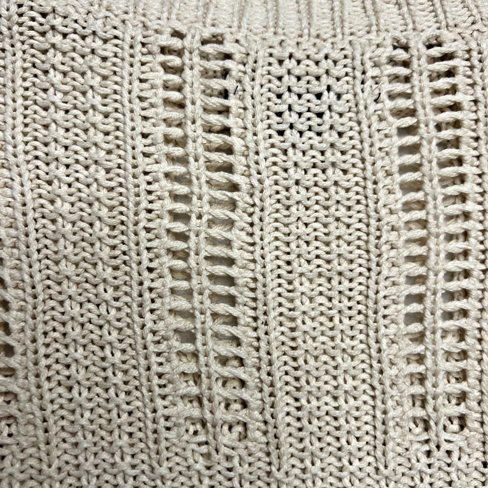 American Eagle Sweater Tan Beige Open Weave Knit Top Size Extra Small - Picture 11 of 16